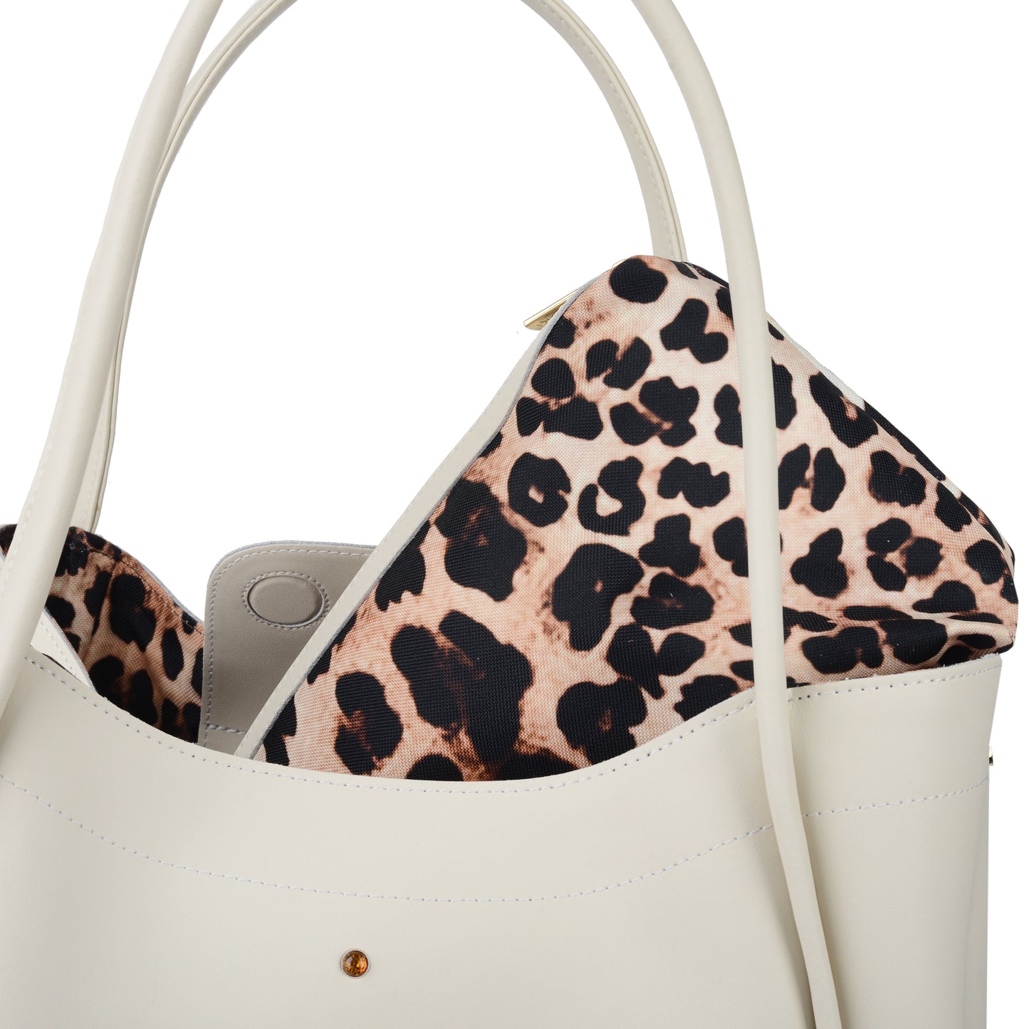 New Mamma Napa Ecru Women's Leather Handbag