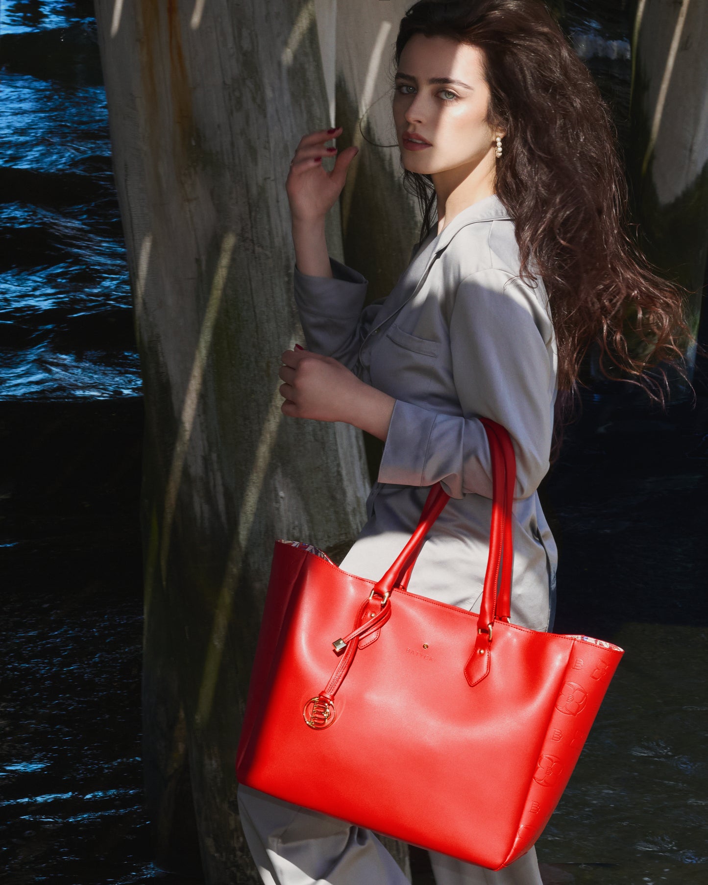 Damen-Ledertasche Mamma Nappa rot