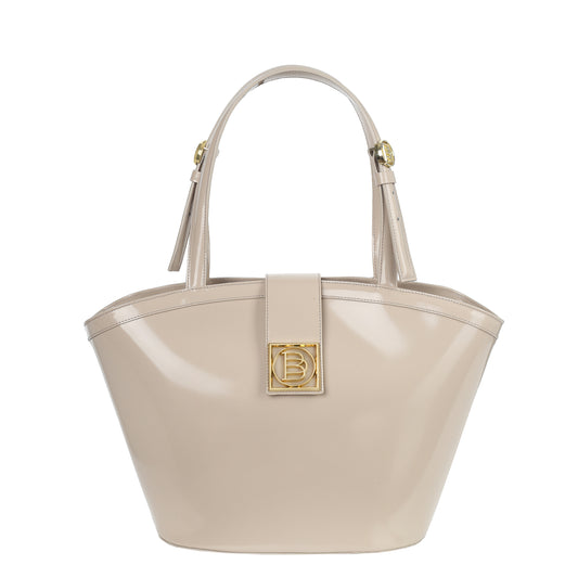 Chotte's specchio taupe women's leather handbag