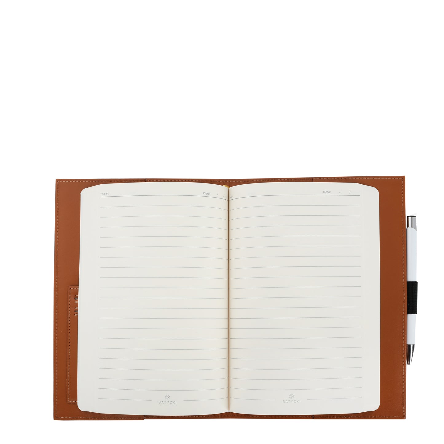 Notes A5 w oprawie skórzanej Napa cognac