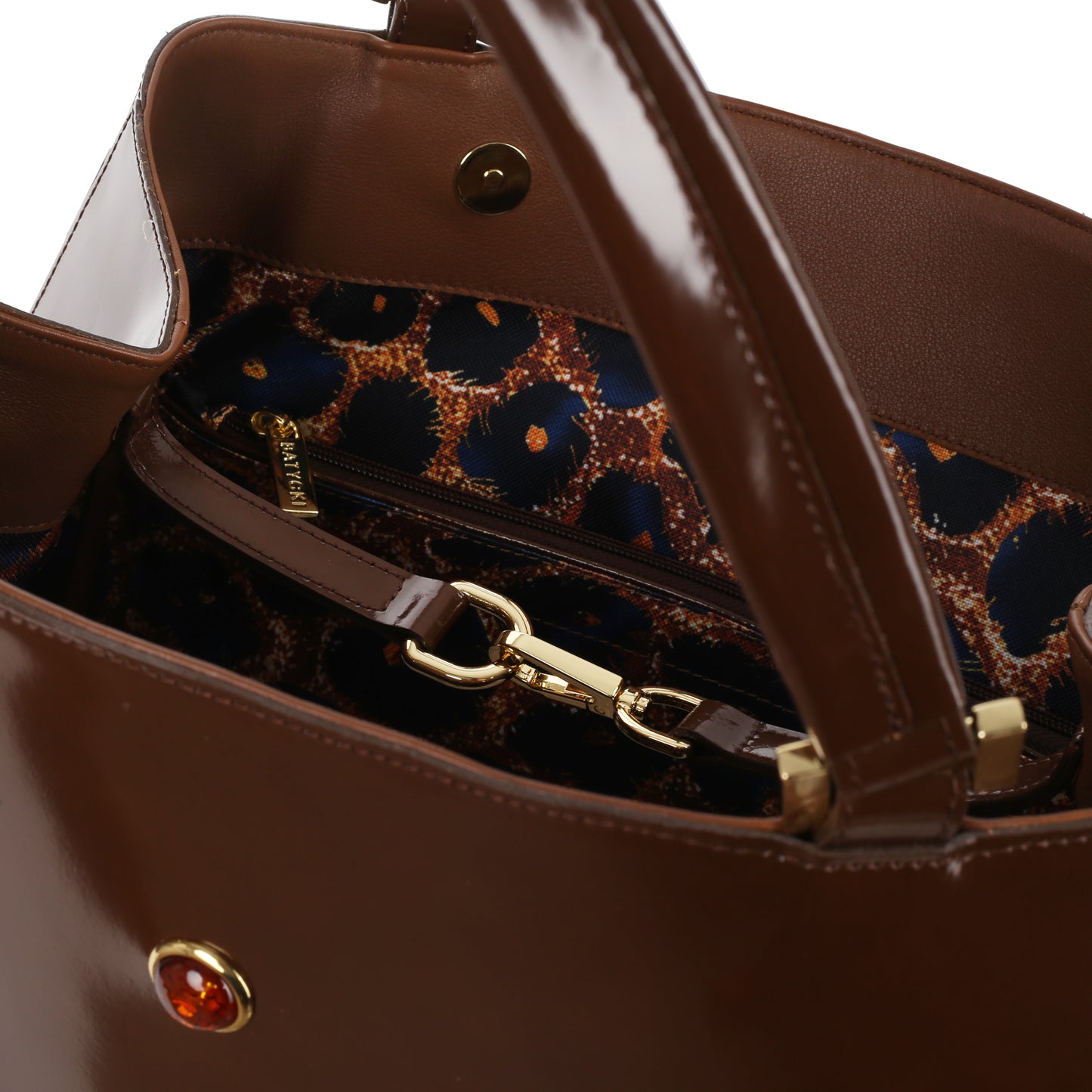 Torebka damska skórzana Mamma specchio brown