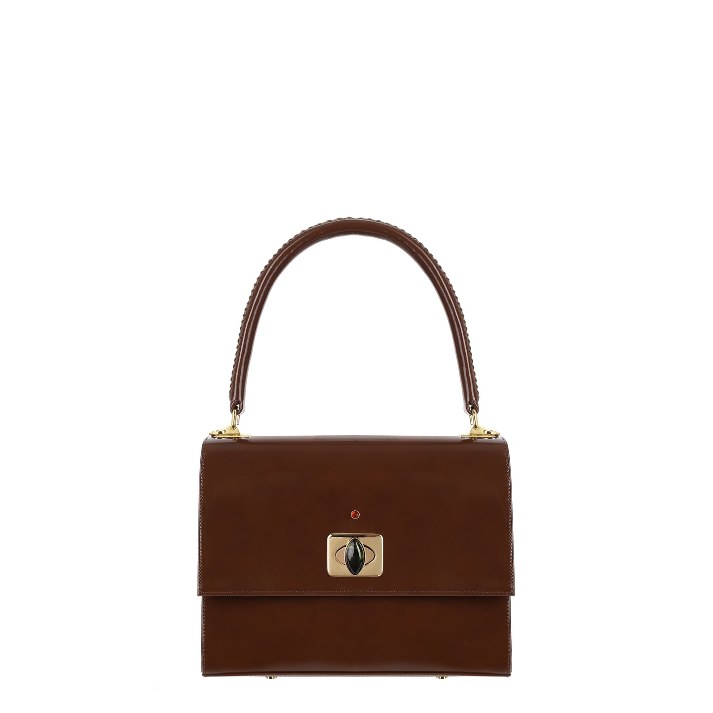 Bolso de cuero verde Selina Specchio