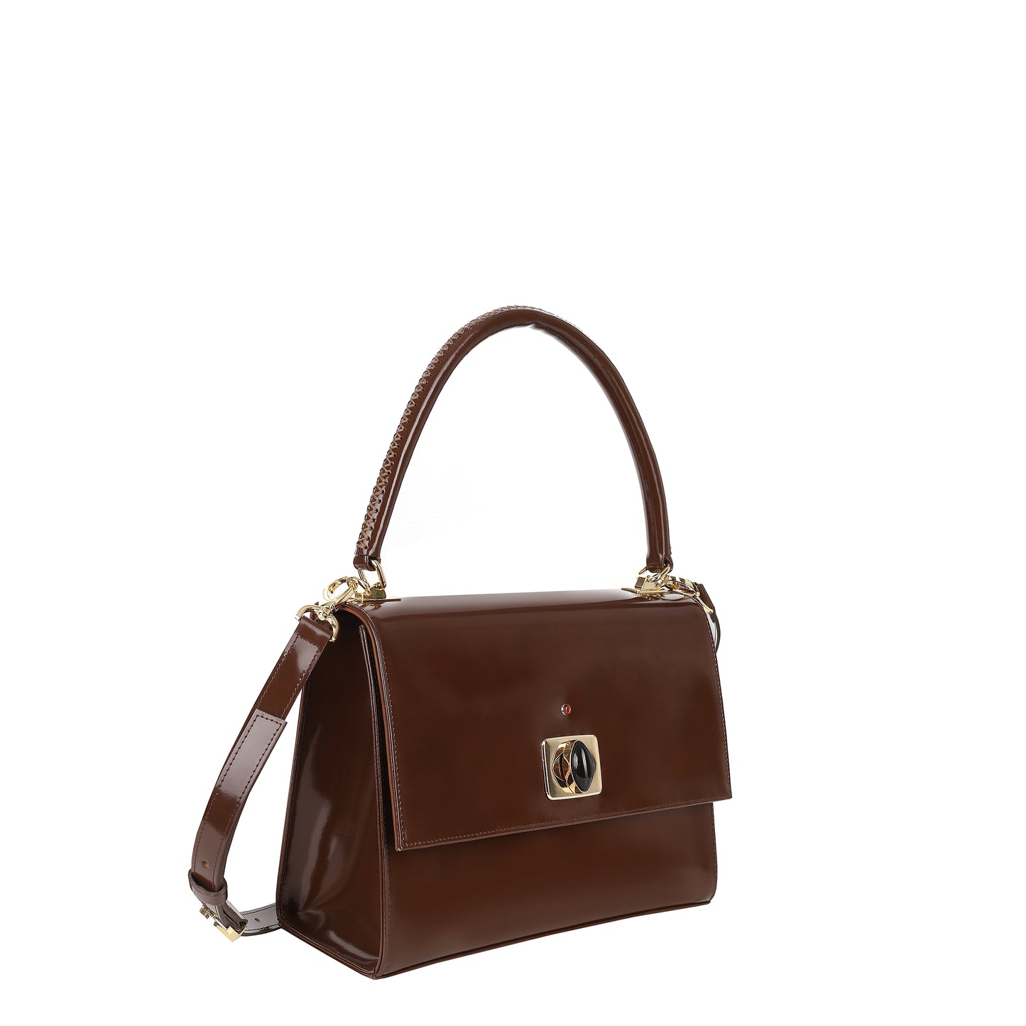 Bolso de cuero verde Selina Specchio