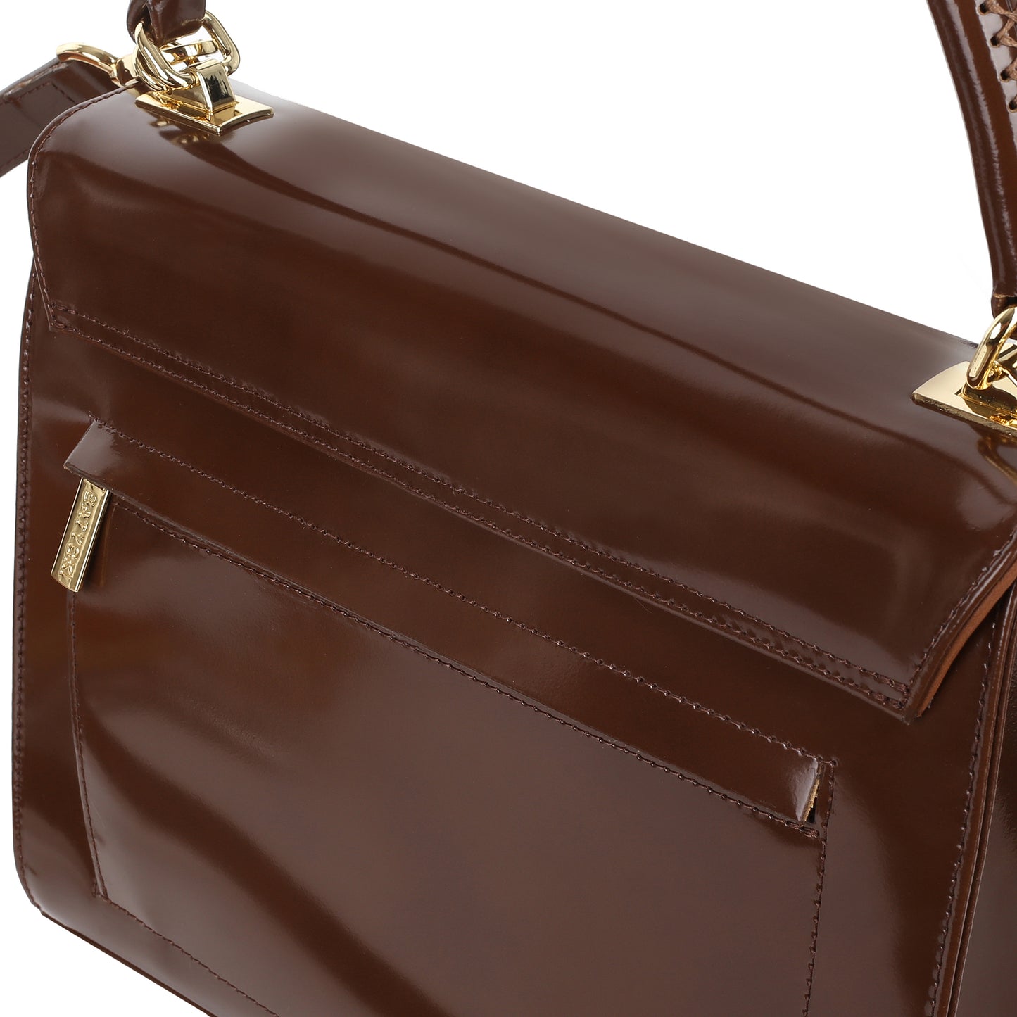 Bolso de cuero verde Selina Specchio