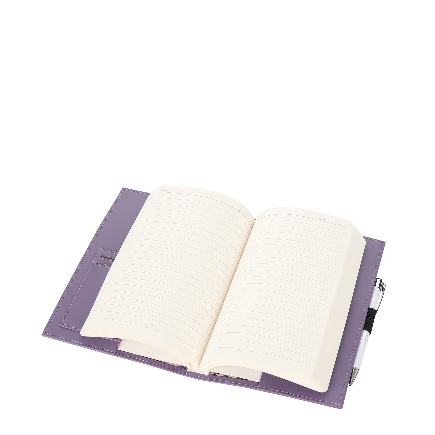 Notes A5 w oprawie skórzanej Napa purple