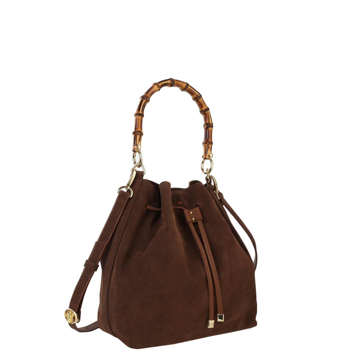 Torebka damska worek skórzany Catherine suede brown