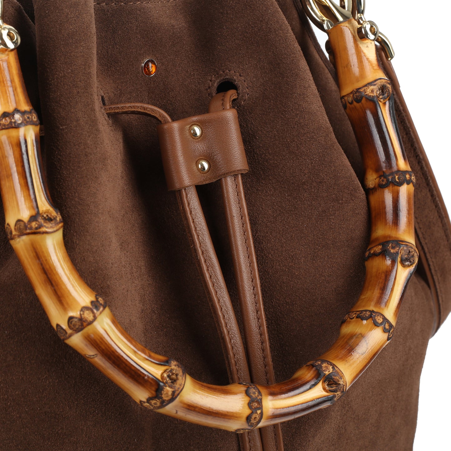 Torebka damska worek skórzany Catherine suede brown