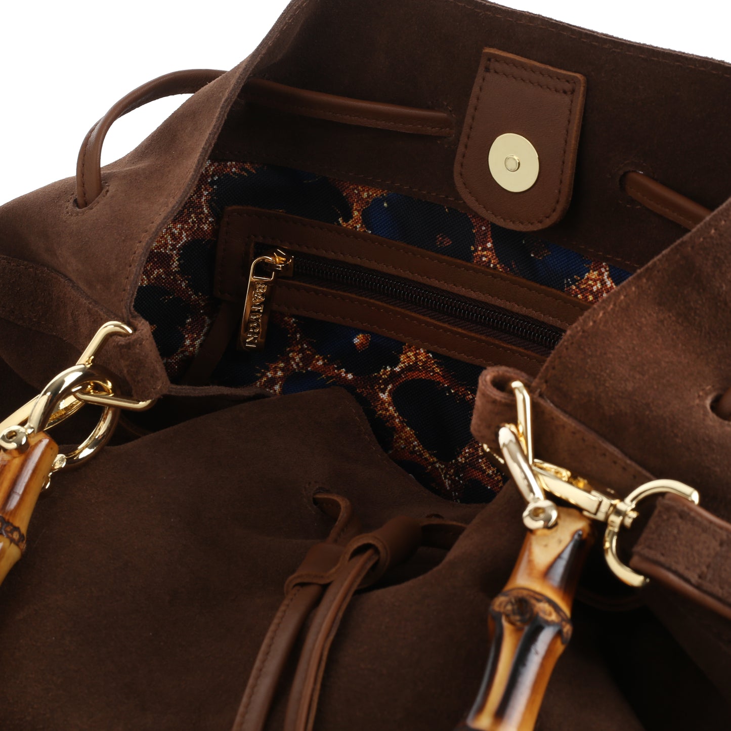 Torebka damska worek skórzany Catherine suede brown
