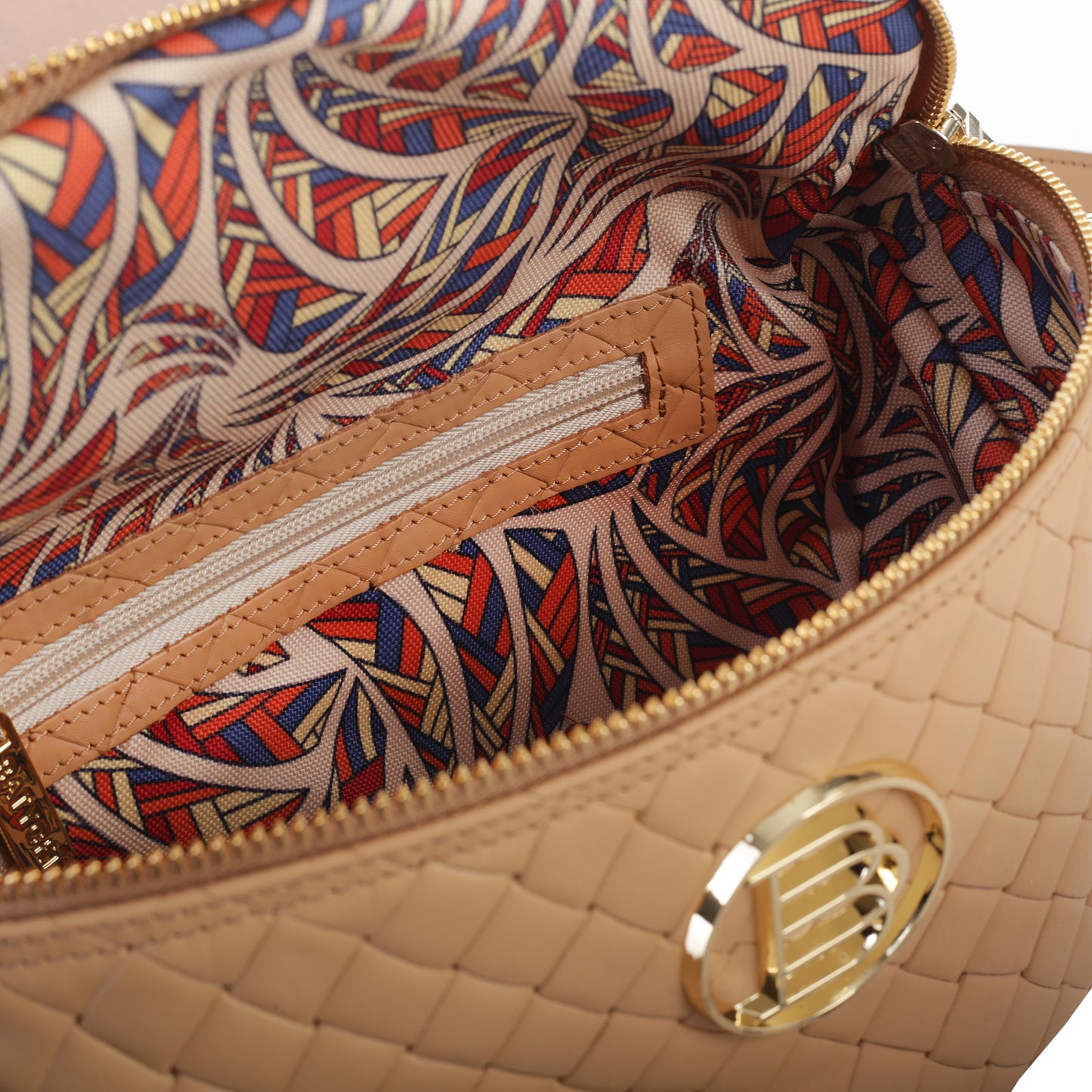 Women's leather bag So Softly! powder pink camel