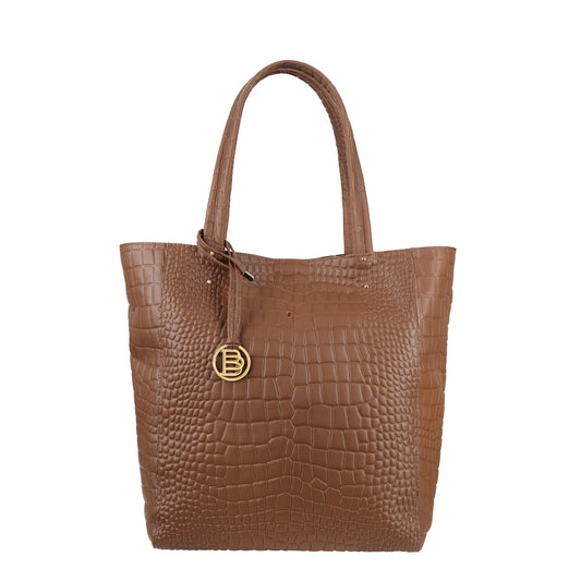 Women's leather bag Baku Napa Brown