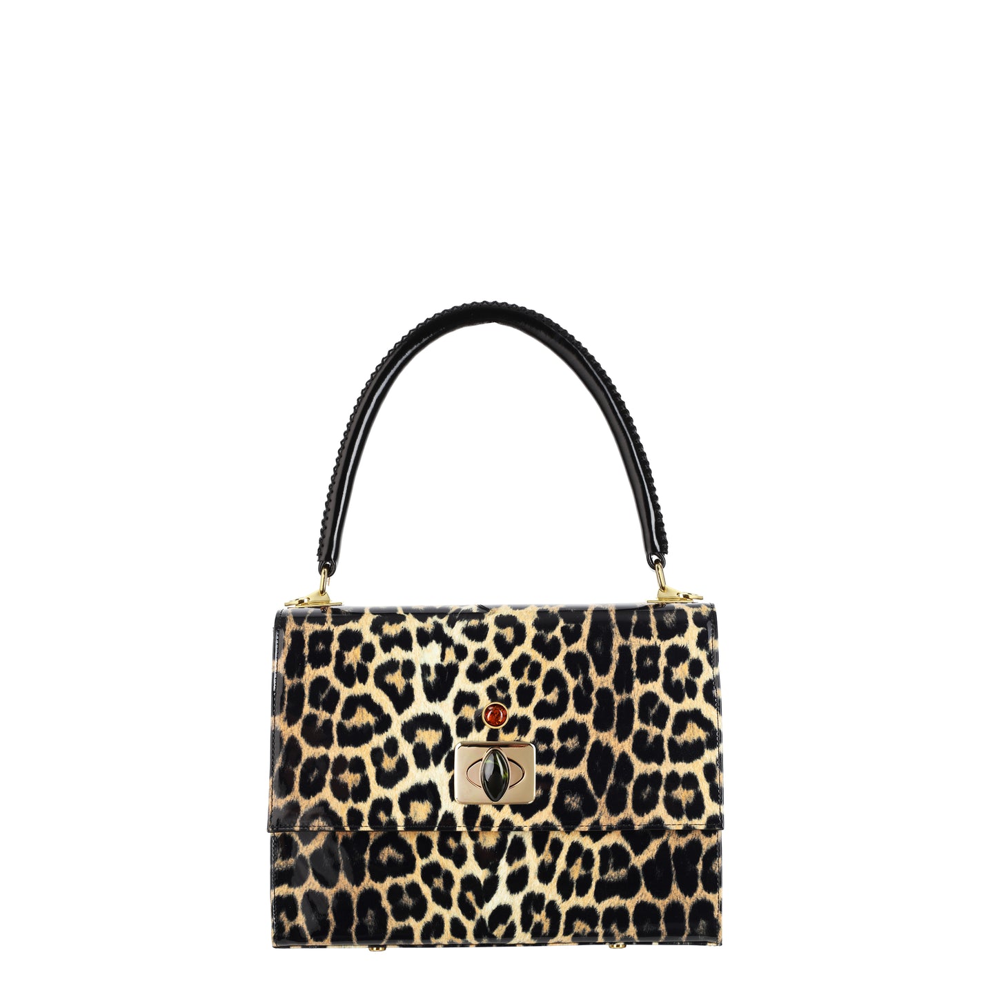 Selina Specchio Green Lederhandtasche