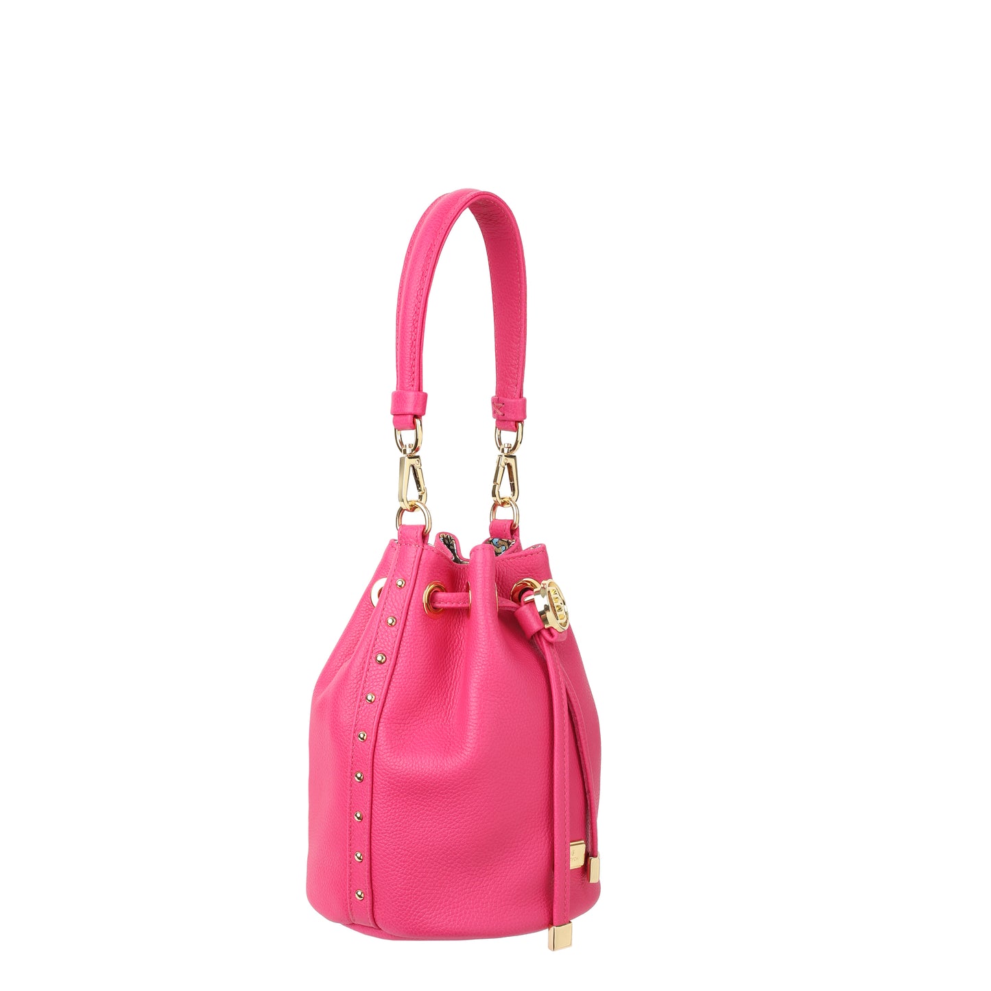 Coral black leather bag
