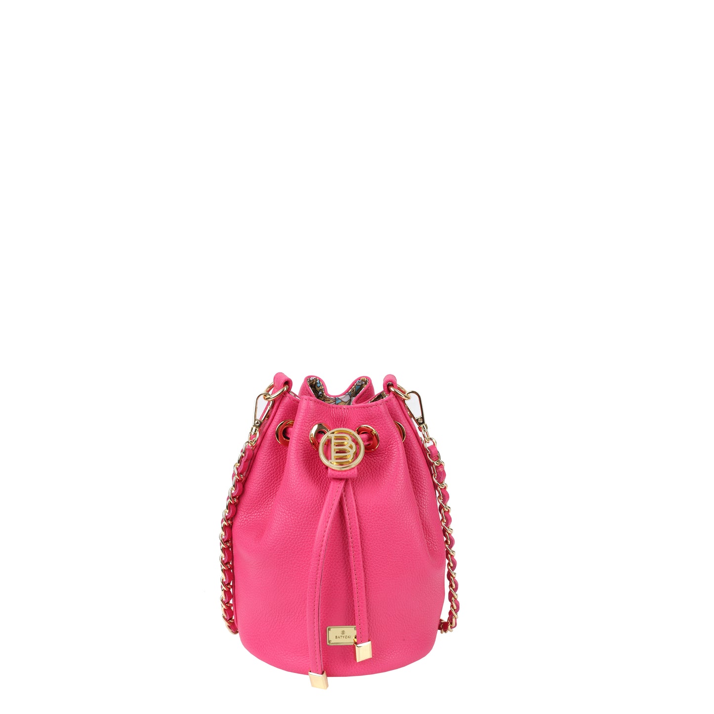 Coral black leather bag