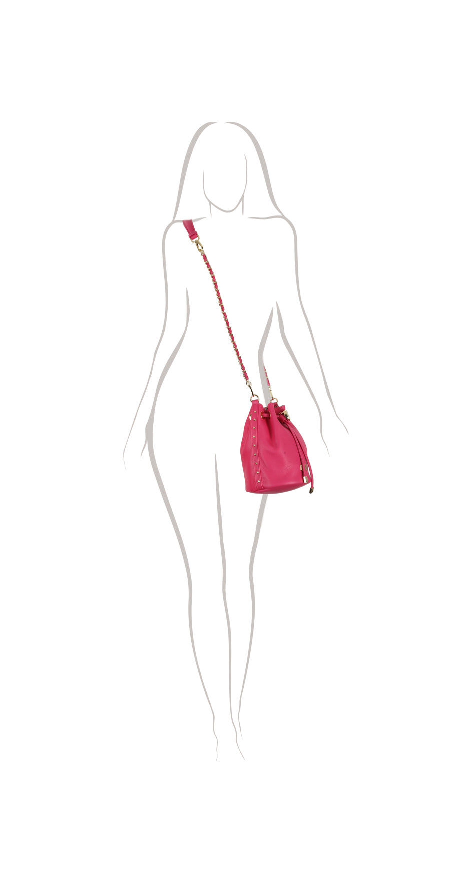 Coral black leather bag