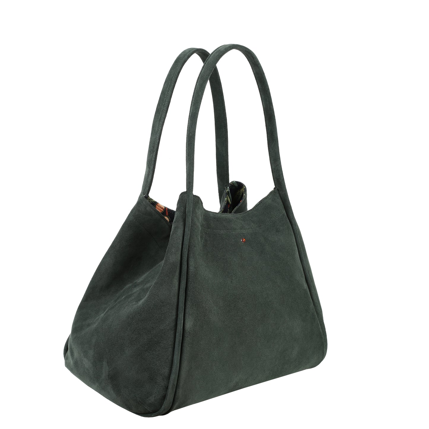 Torebka damska skórzana New Mamma suede green