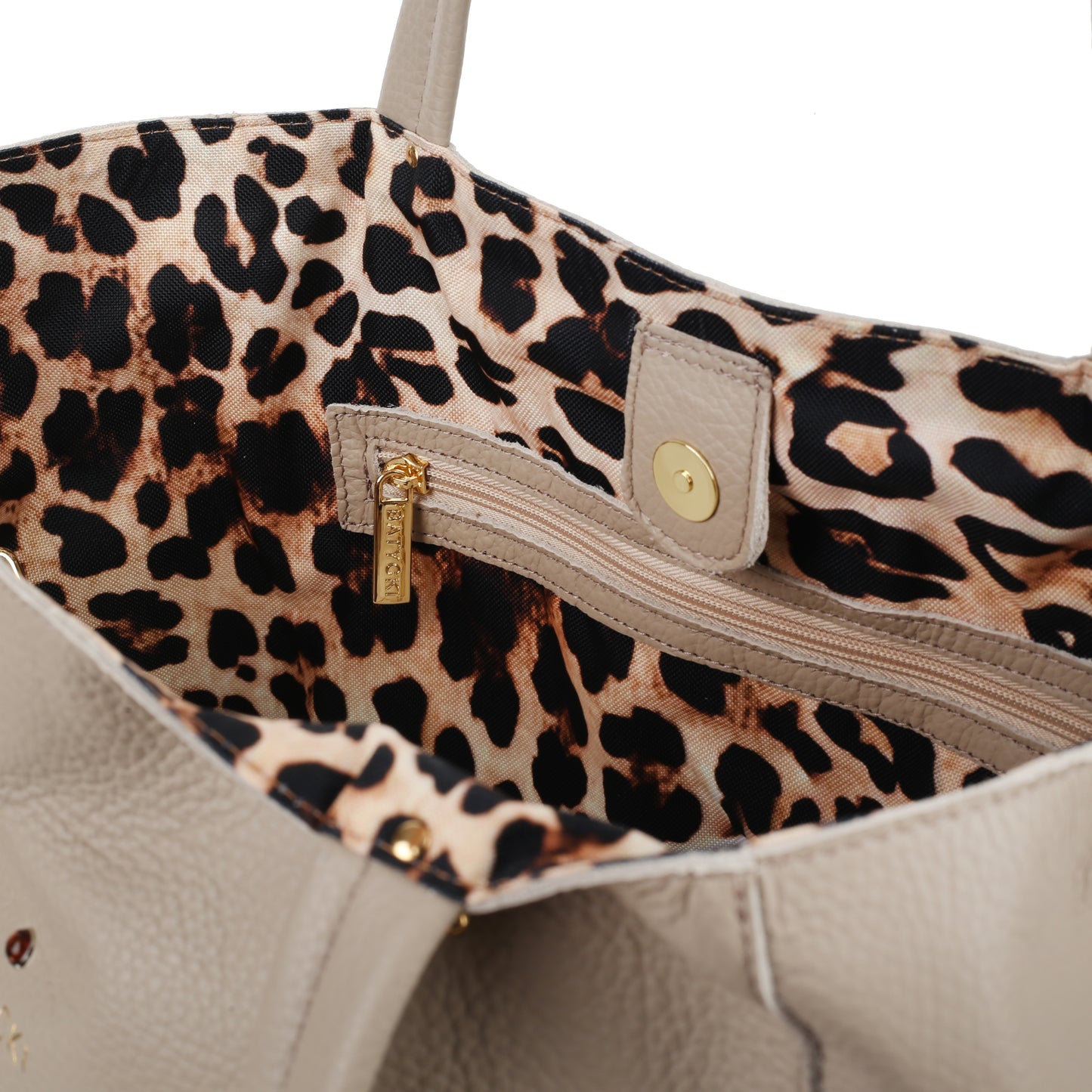 Women's leather bag Baku floter taupe