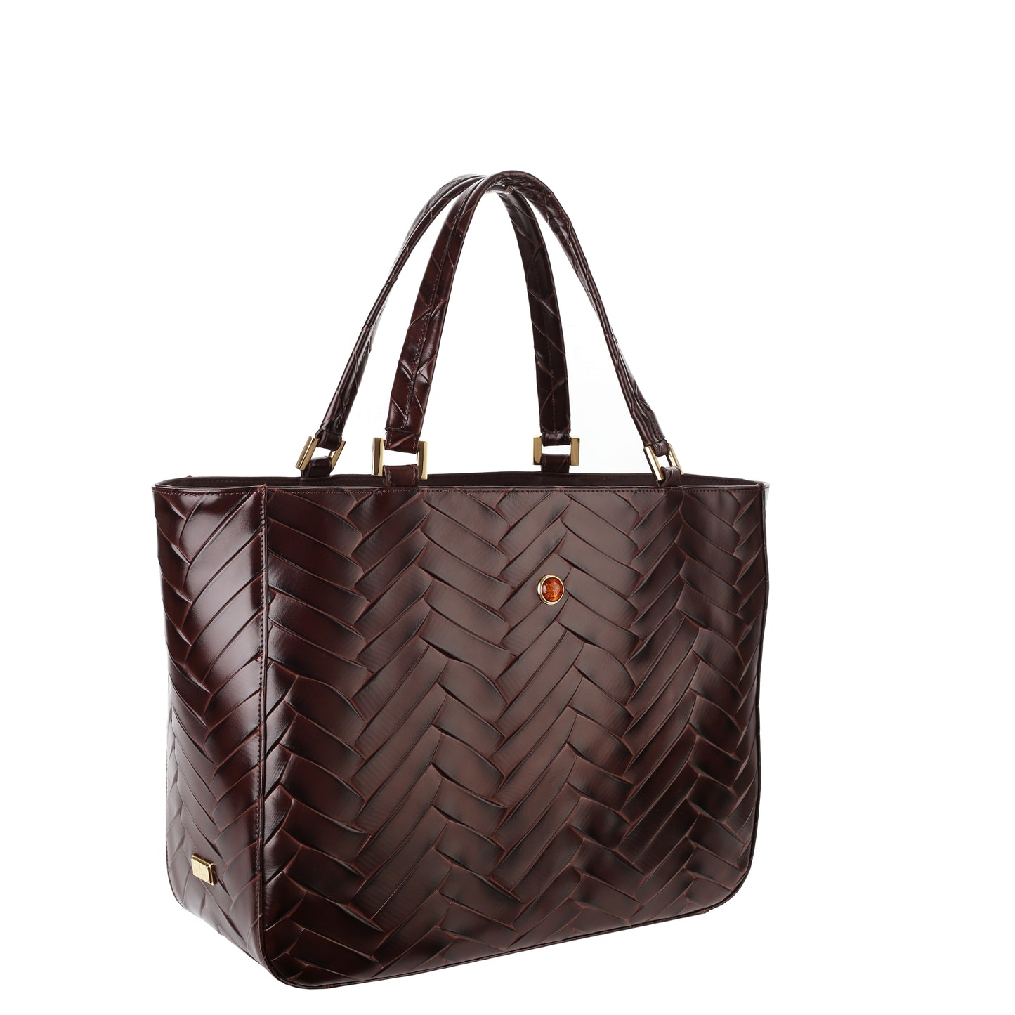 Torebka damska skórzana Mamma braid brown