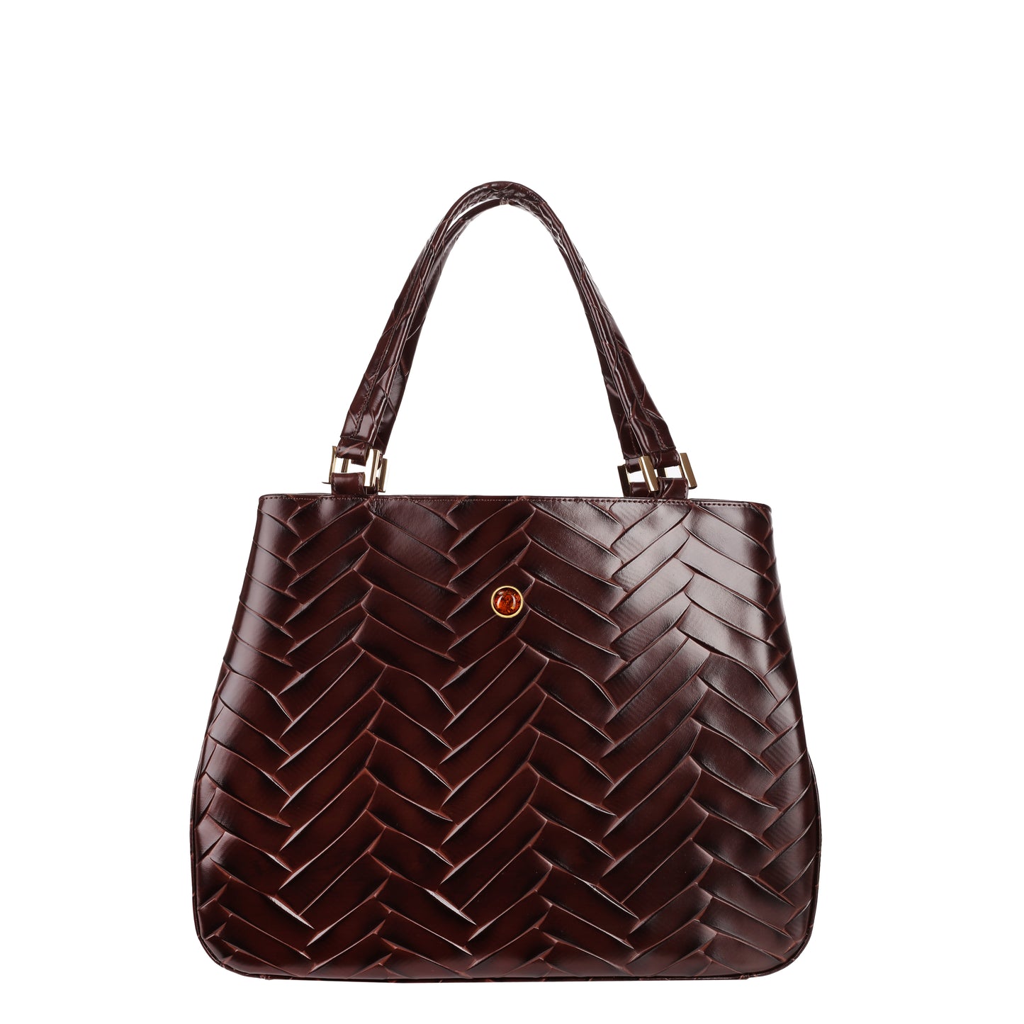 Torebka damska skórzana Mamma braid brown