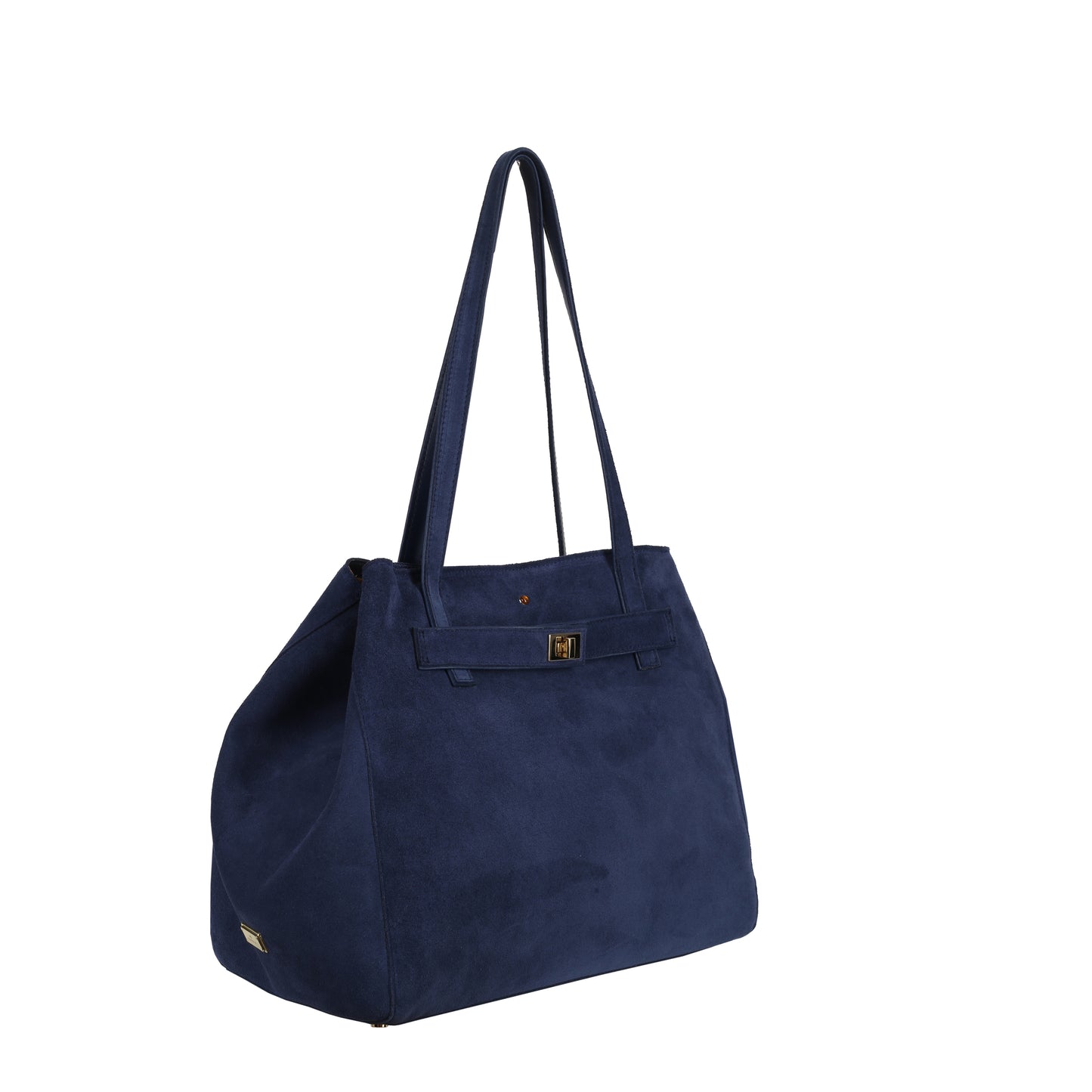 Torebka damska skórzana  Mirer suede navy