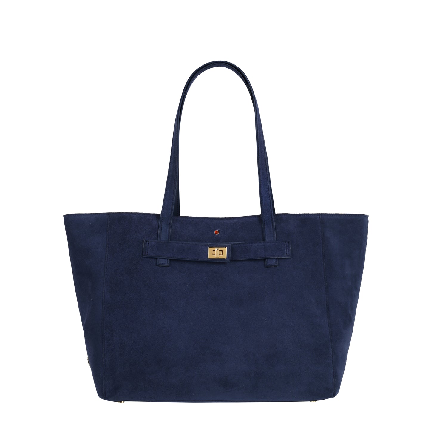 Torebka damska skórzana  Mirer suede navy