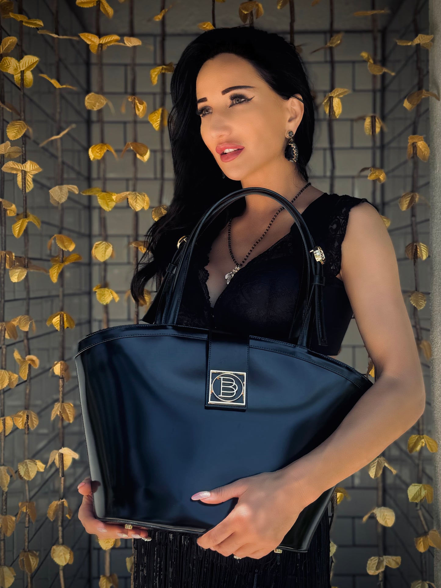 Torebka damska skórzana Chotte s specchio black