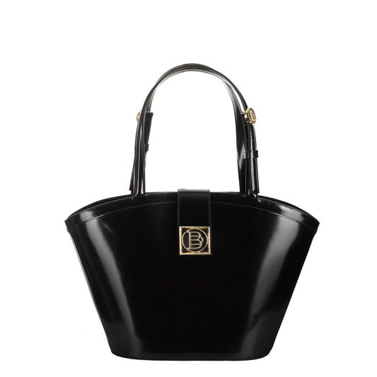 Chotte s specchio black women's leather handbag