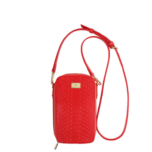 Leather phone case red