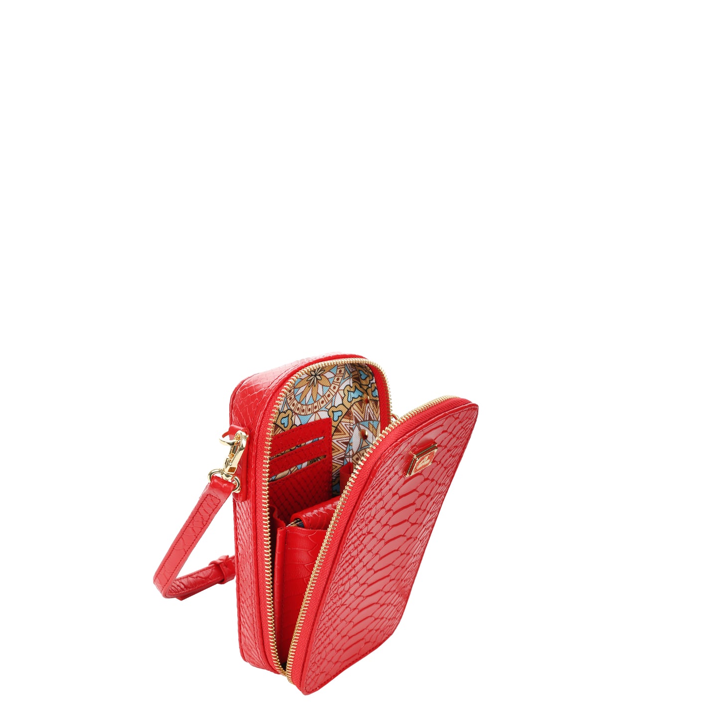 Leder-Handyhülle rot