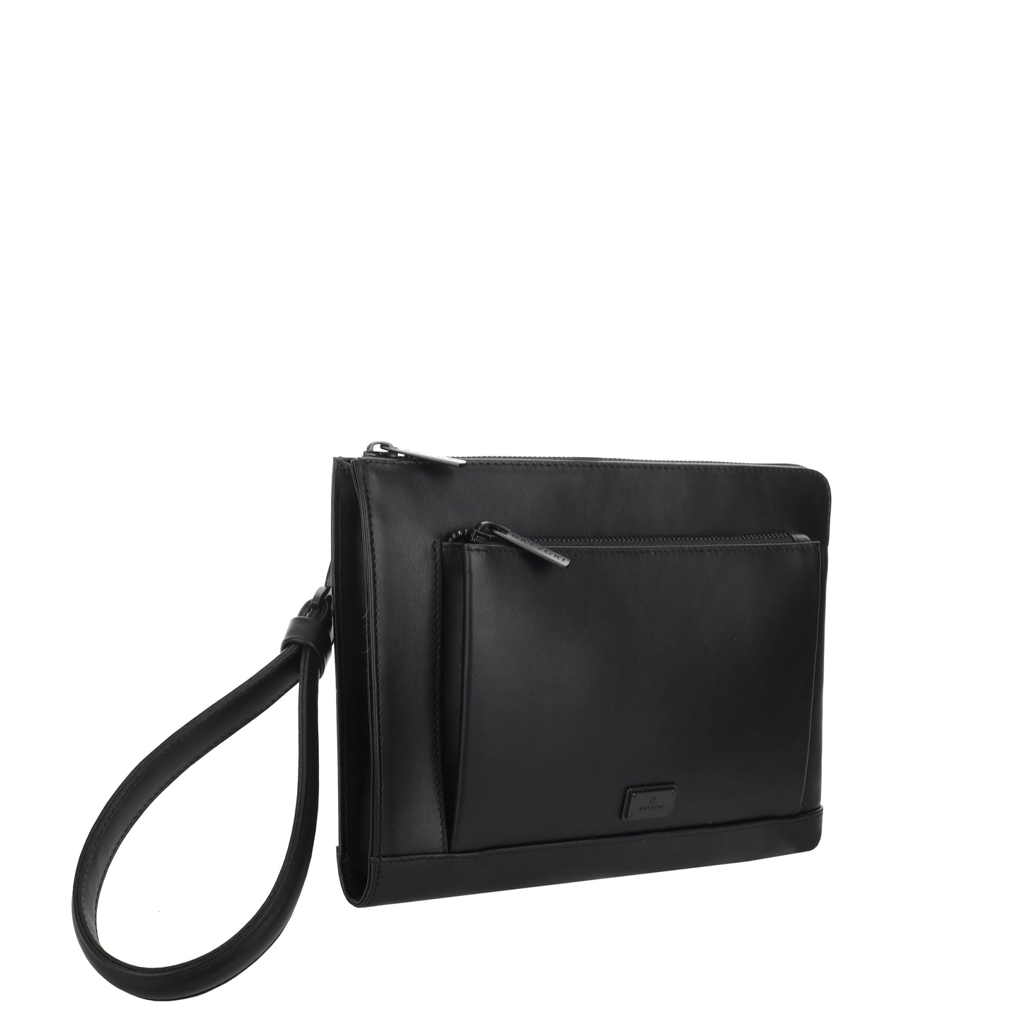 Men's black napa leather bag
