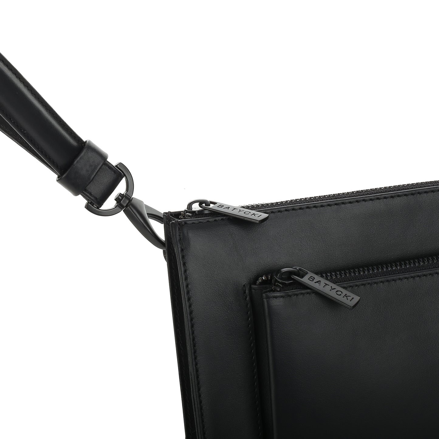 Men's black napa leather bag