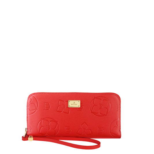 Women's red nappa leather wallet