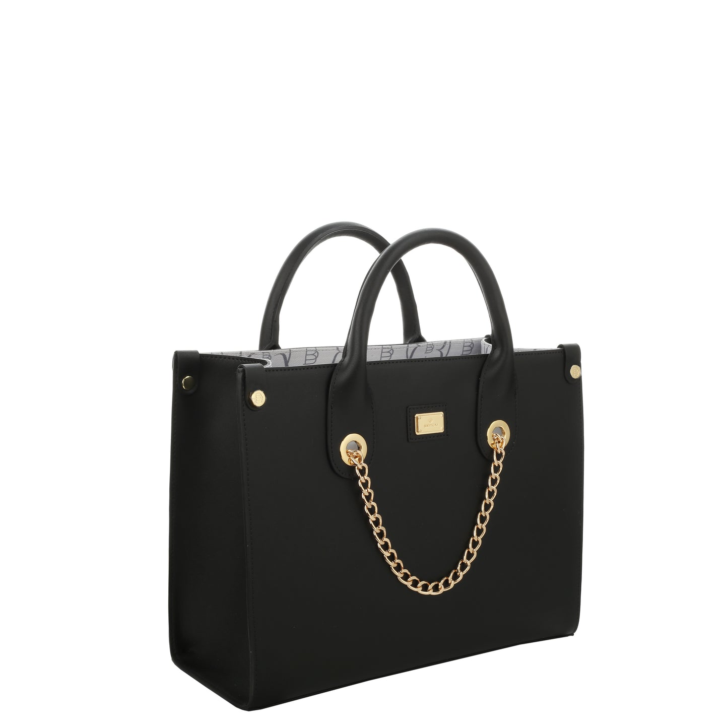 Schwarze Damenhandtasche aus Mussie-Napa-Leder