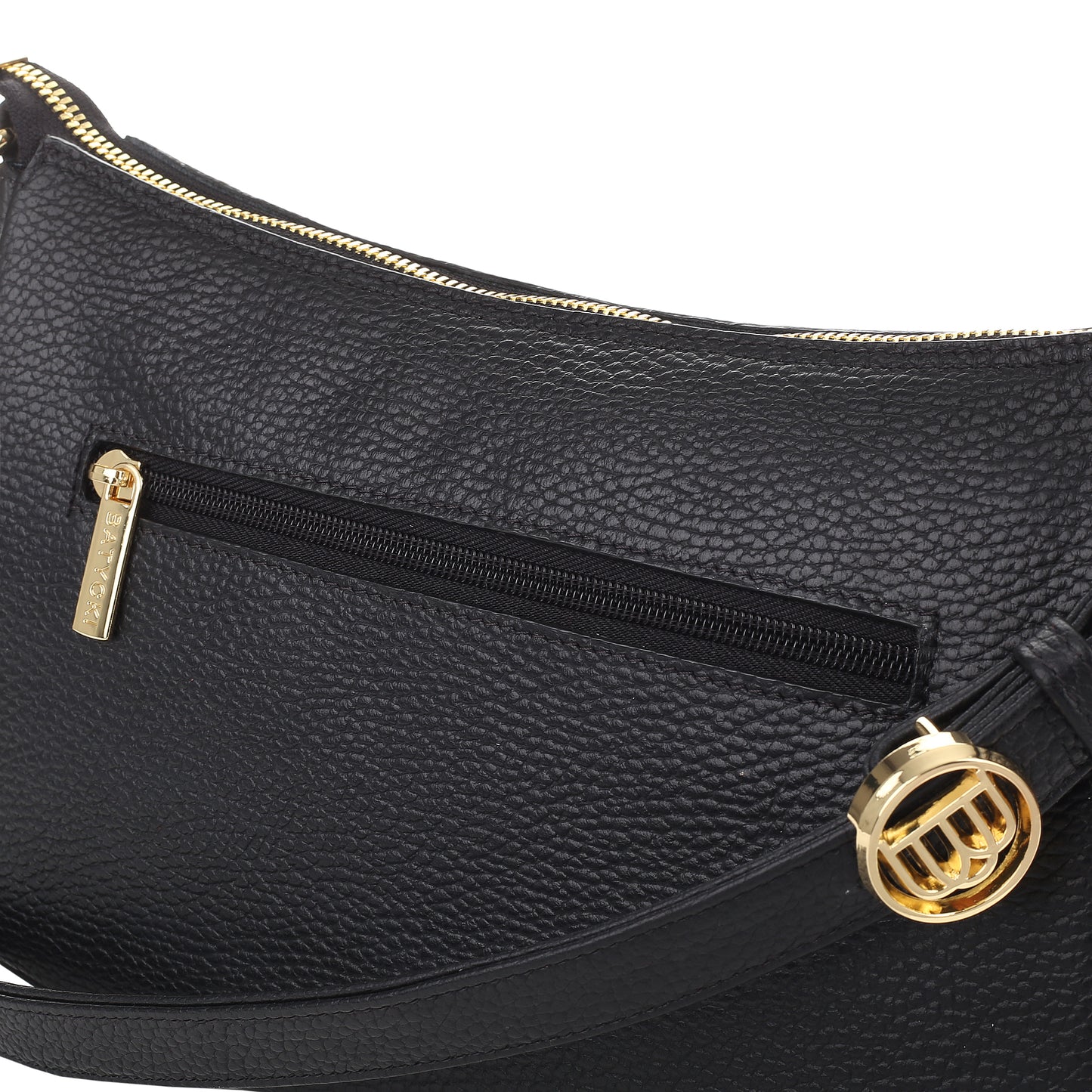 Bolso de mano mujer Nicole floter de piel negro