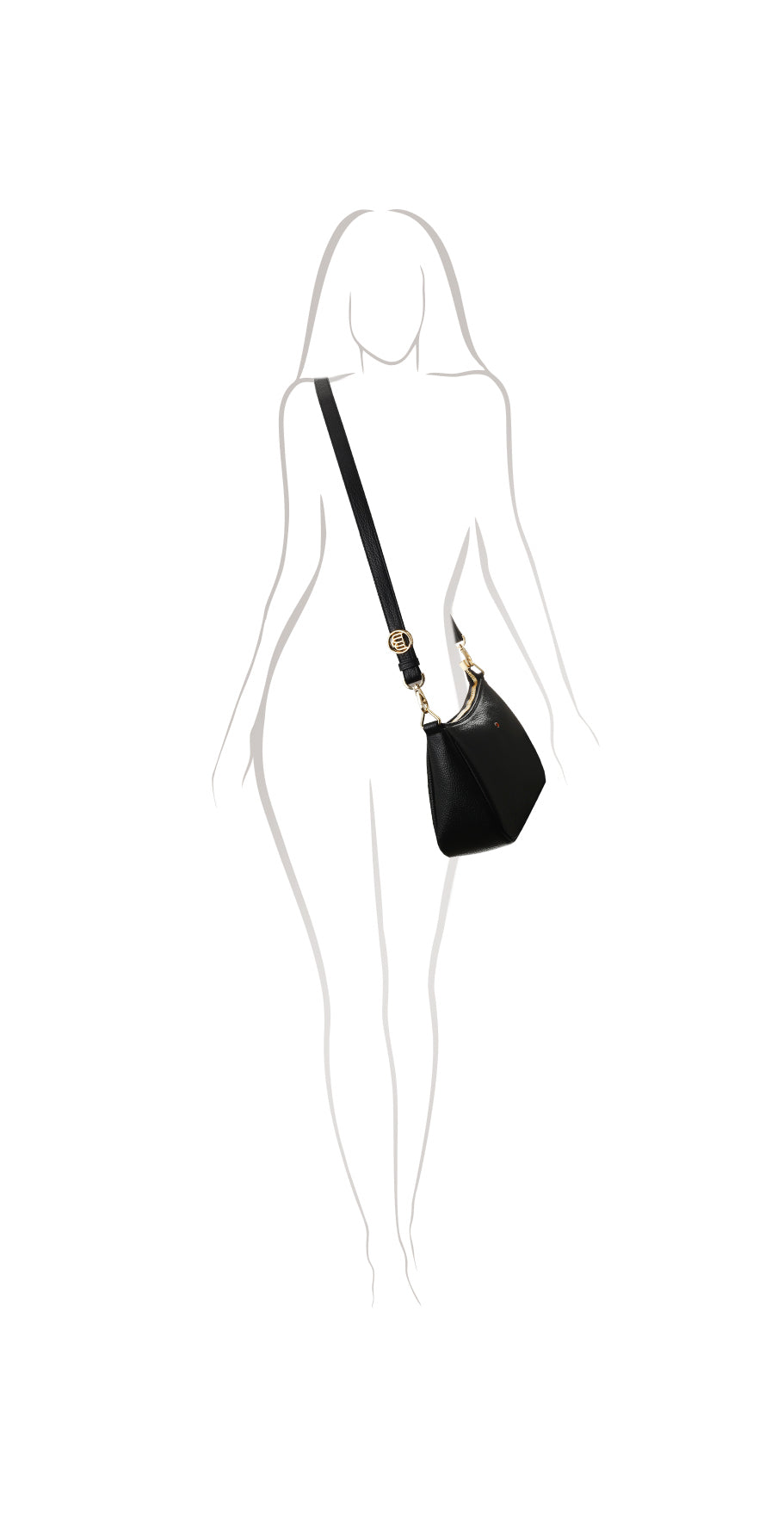 Bolso de mano mujer Nicole floter de piel negro