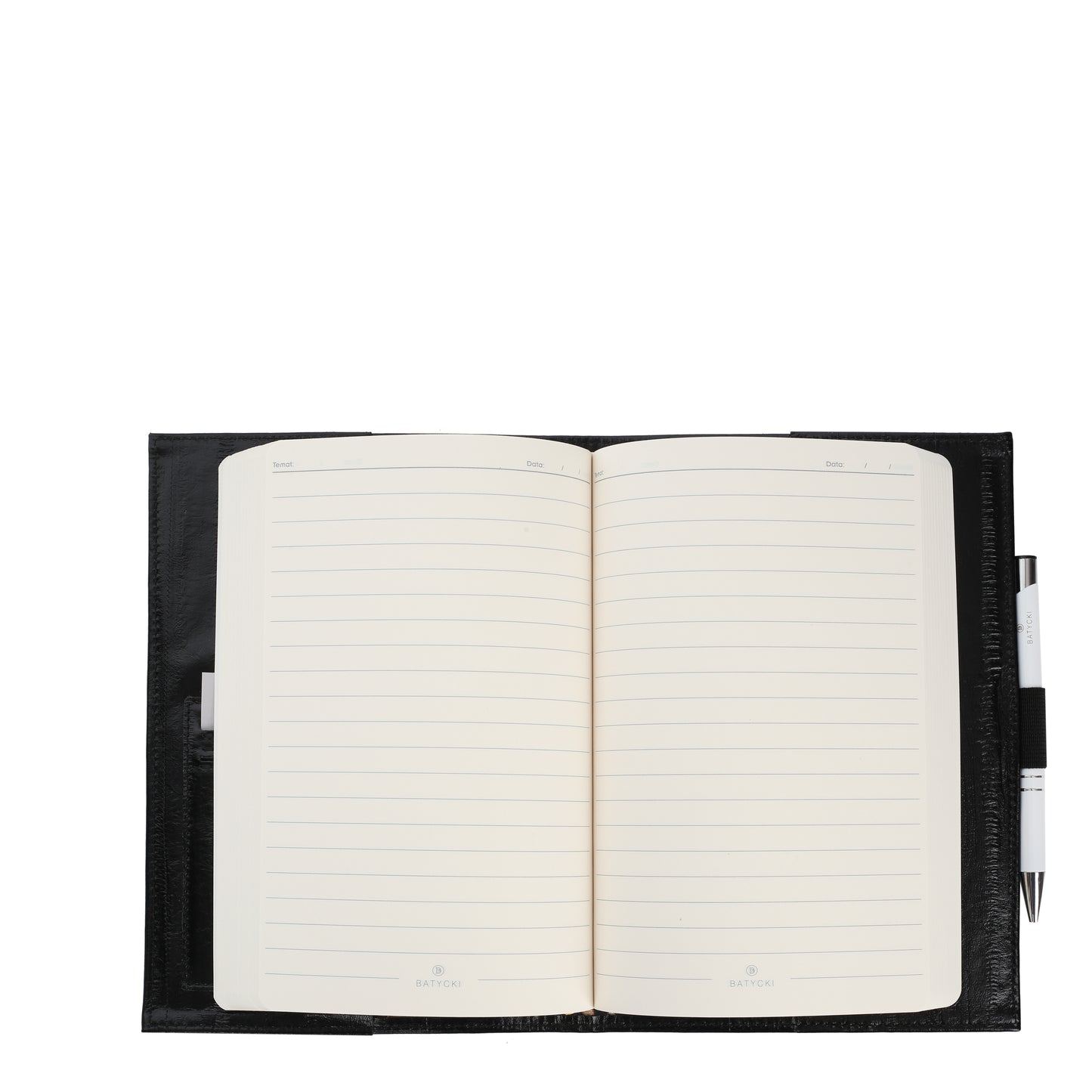 Notes A5 w oprawie skórzanej Eel czarny