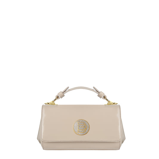 Gahari specchio taupe women's leather handbag