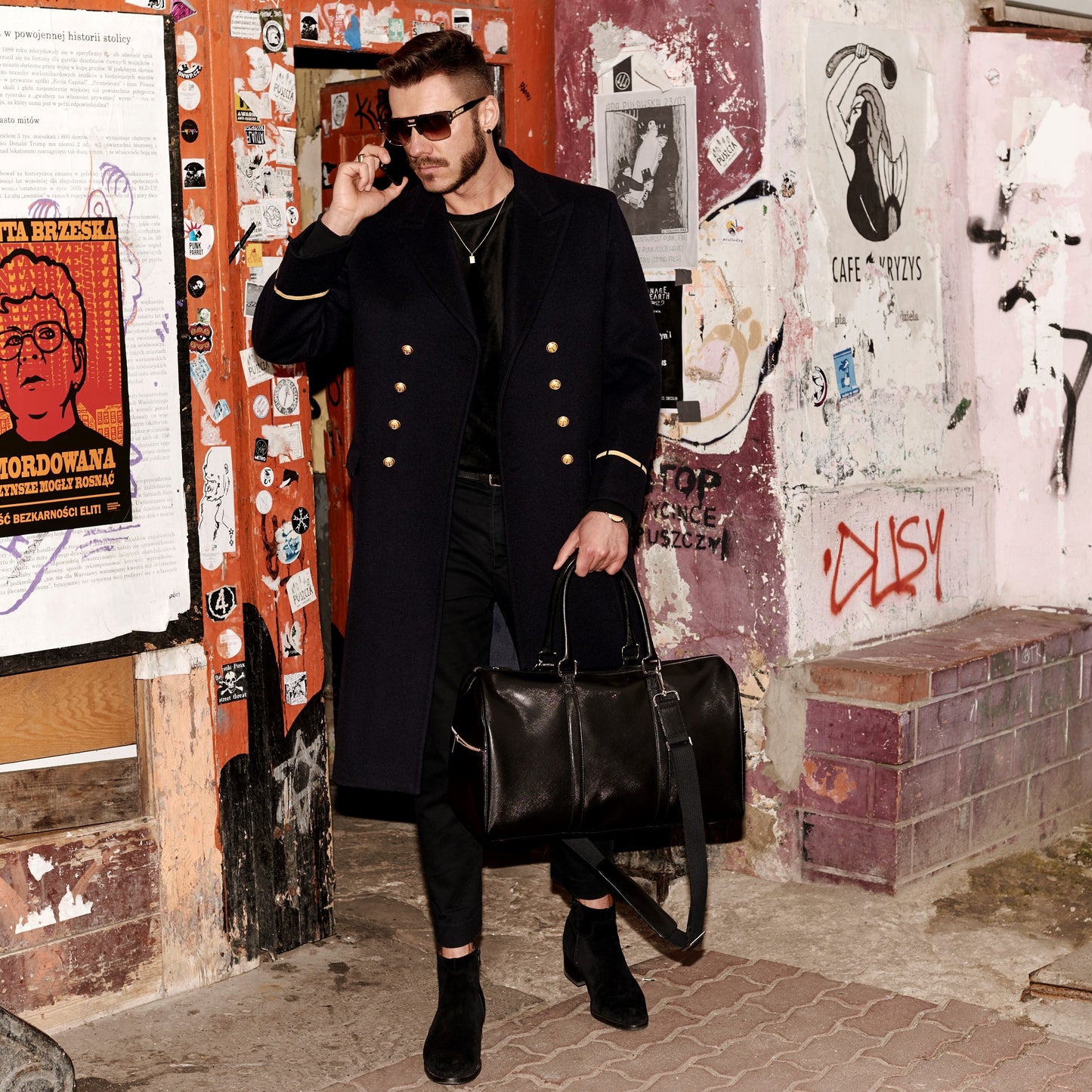Torba podróżna skórzana artico black