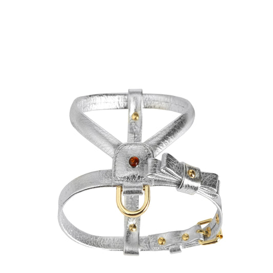 Silver pet harness