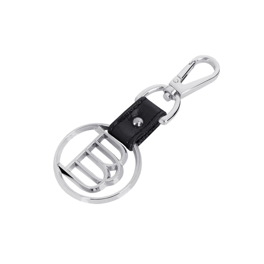Brelok skórzany z logo croco black