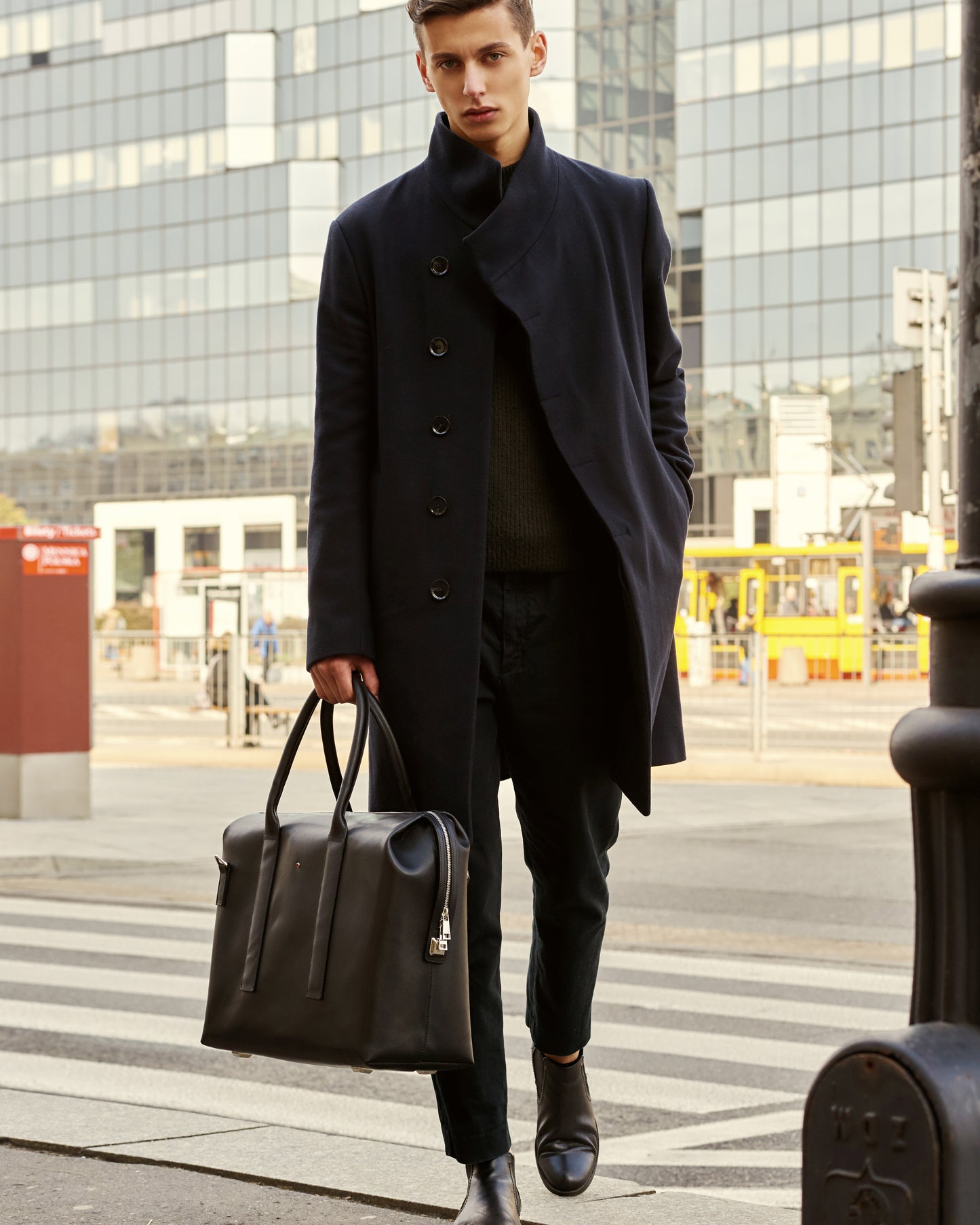 Torba męska skórzana artico black