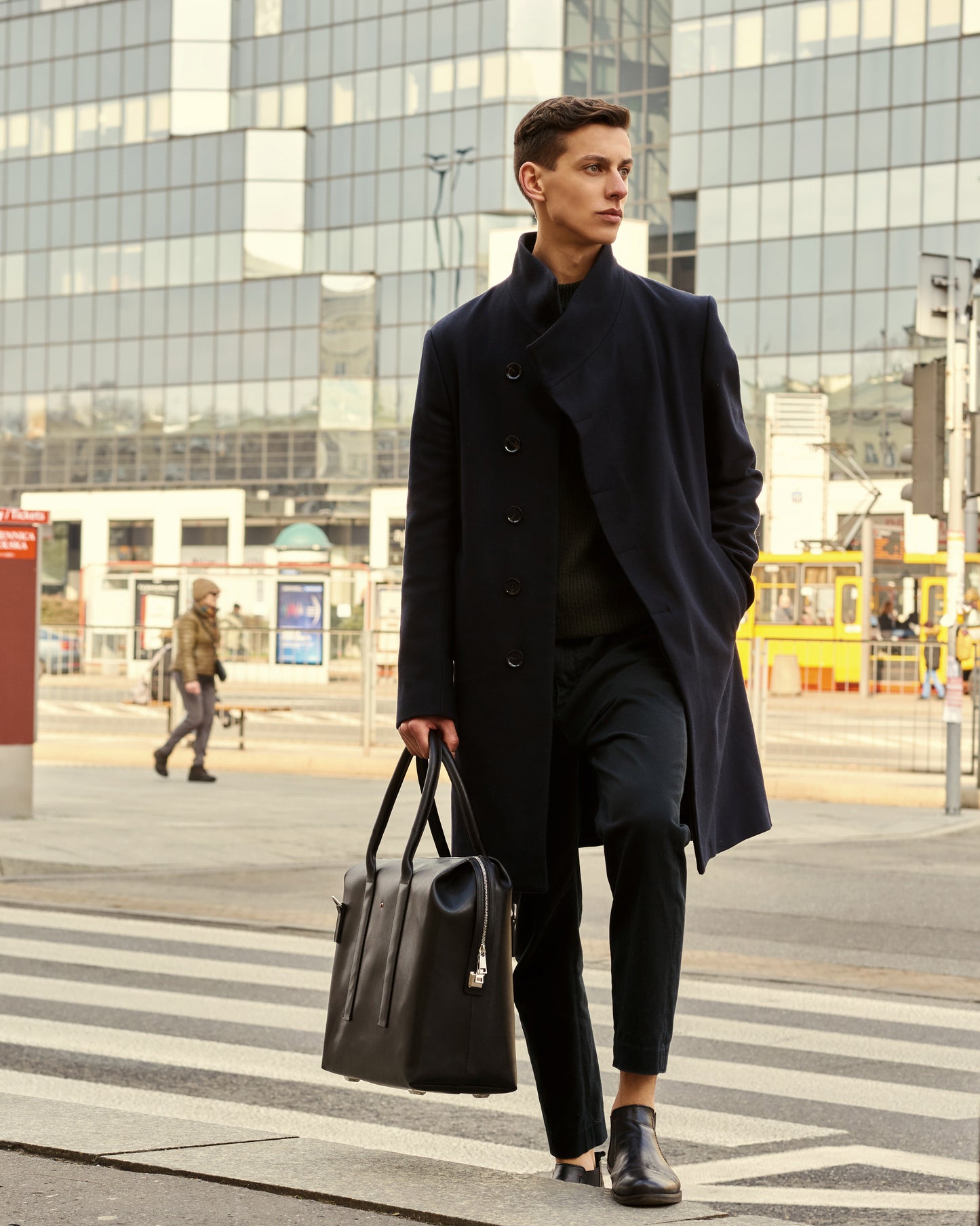 Torba męska skórzana artico black