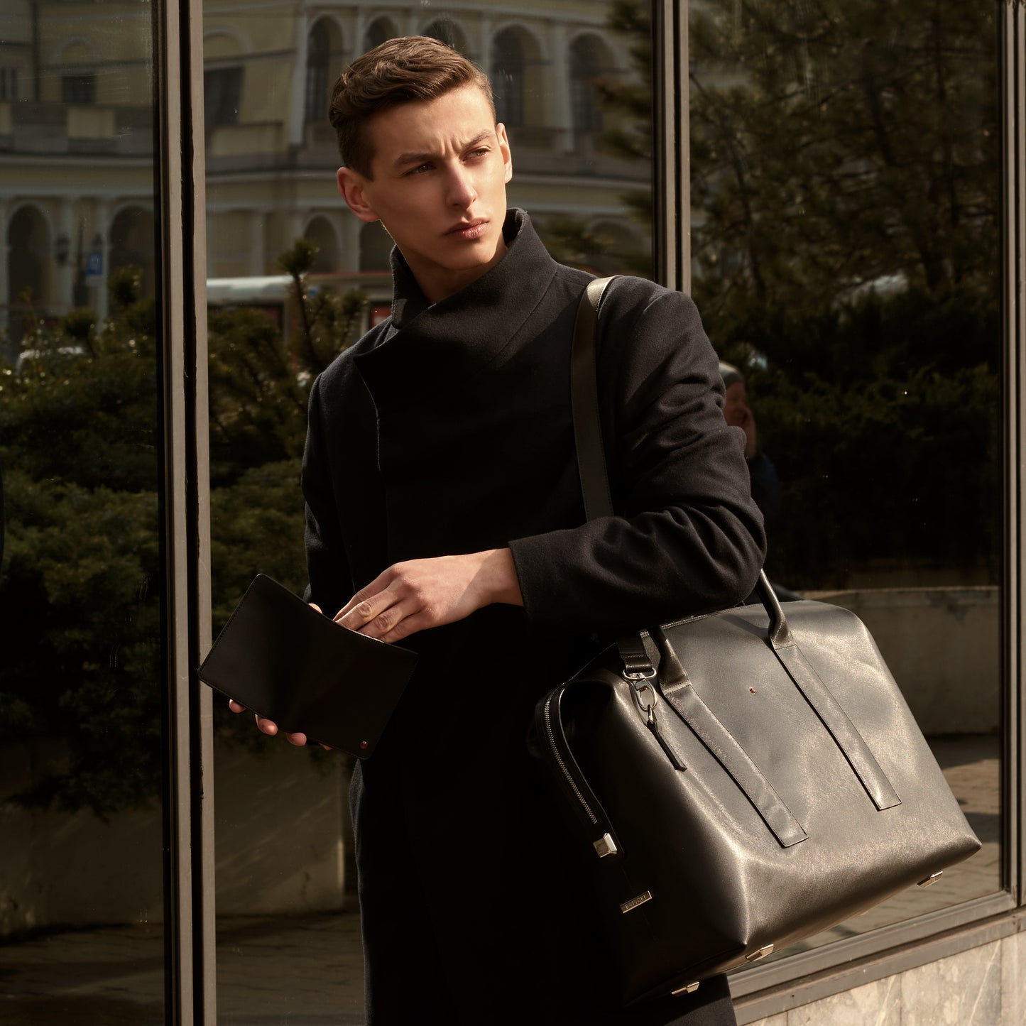 Torba męska skórzana artico black