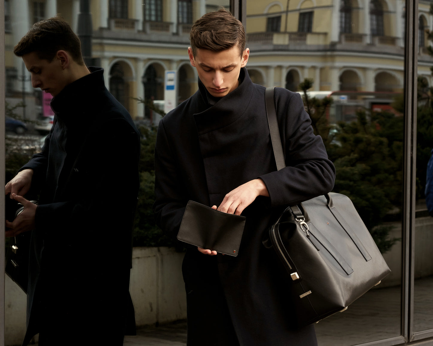 Torba męska skórzana artico black