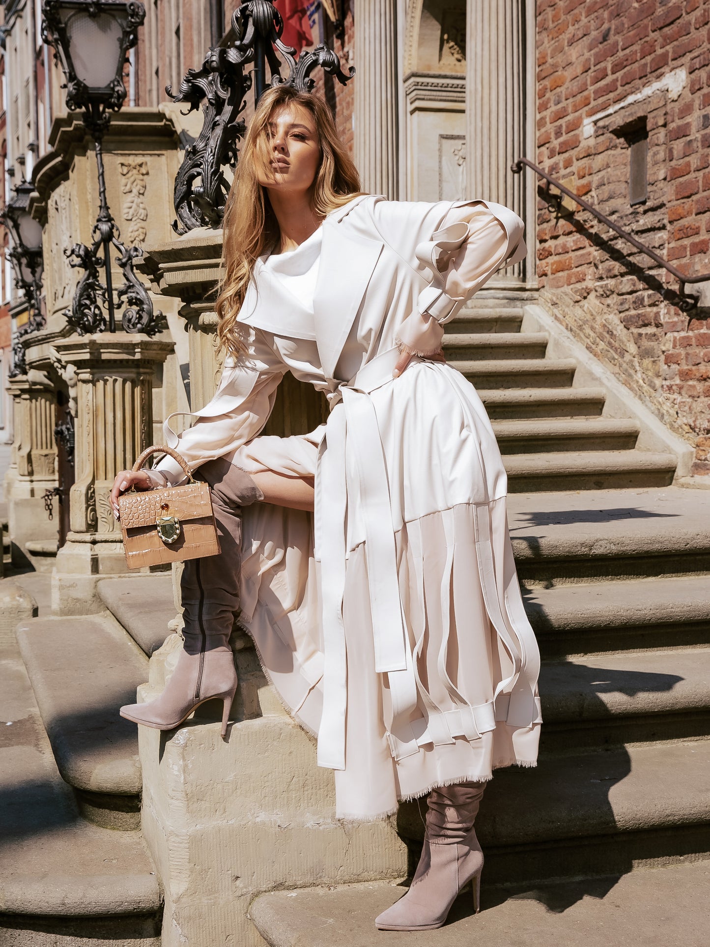 Torebka damska skórzana Alexis Mini croco camel