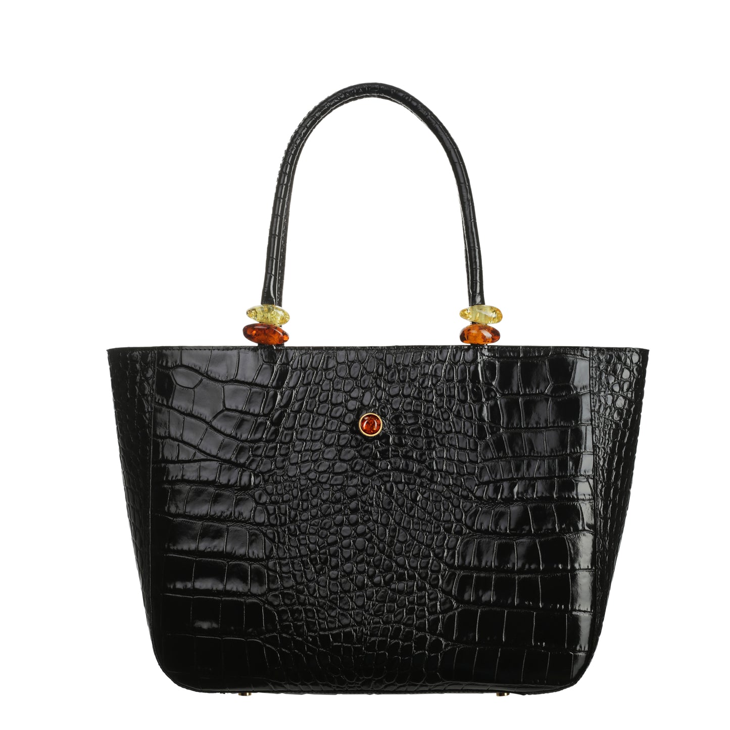 Torebka damska skórzana Dark Sea croco black