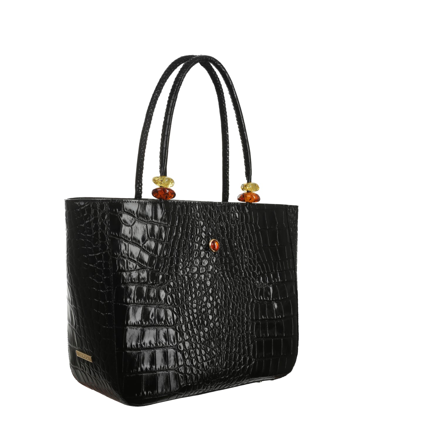Torebka damska skórzana Dark Sea croco black
