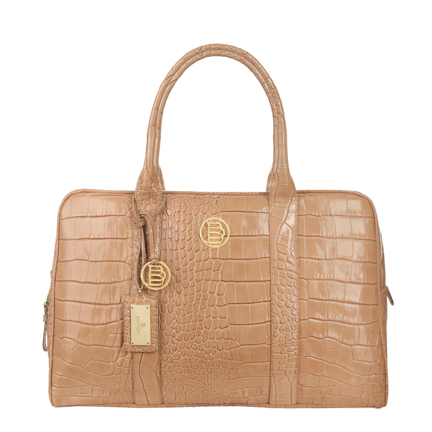 Torba skórzana CLASSIC croco camel