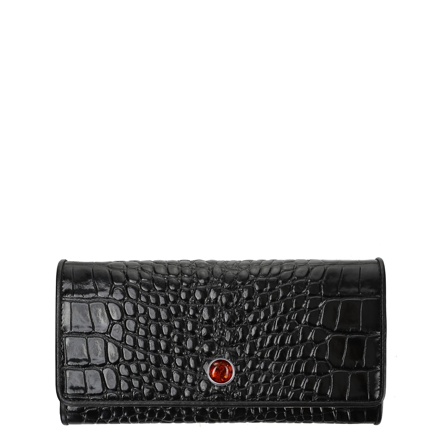Kopertówka damska skórzana Chic croco black