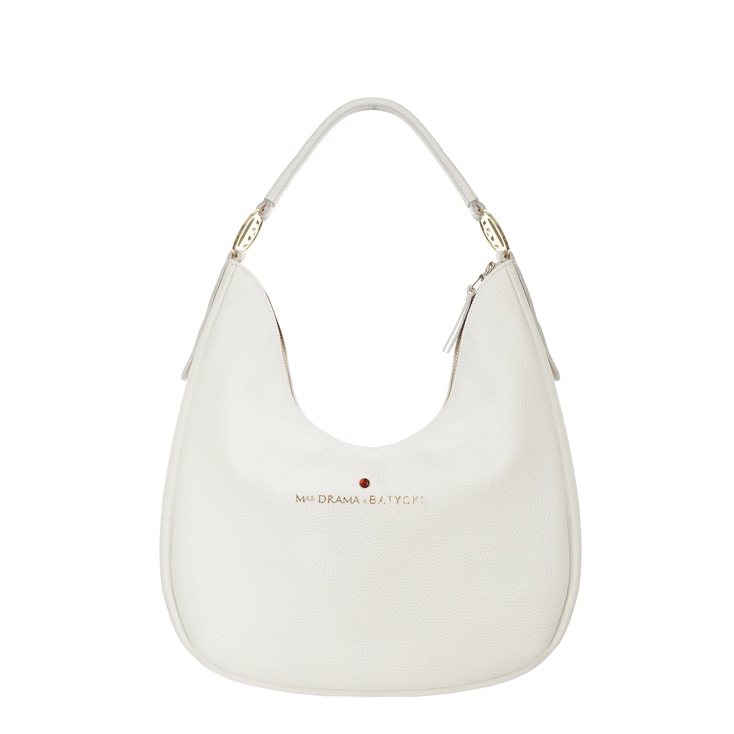 Women's leather bag Five MRS DRAMA x BATYCKI mousse ecru
