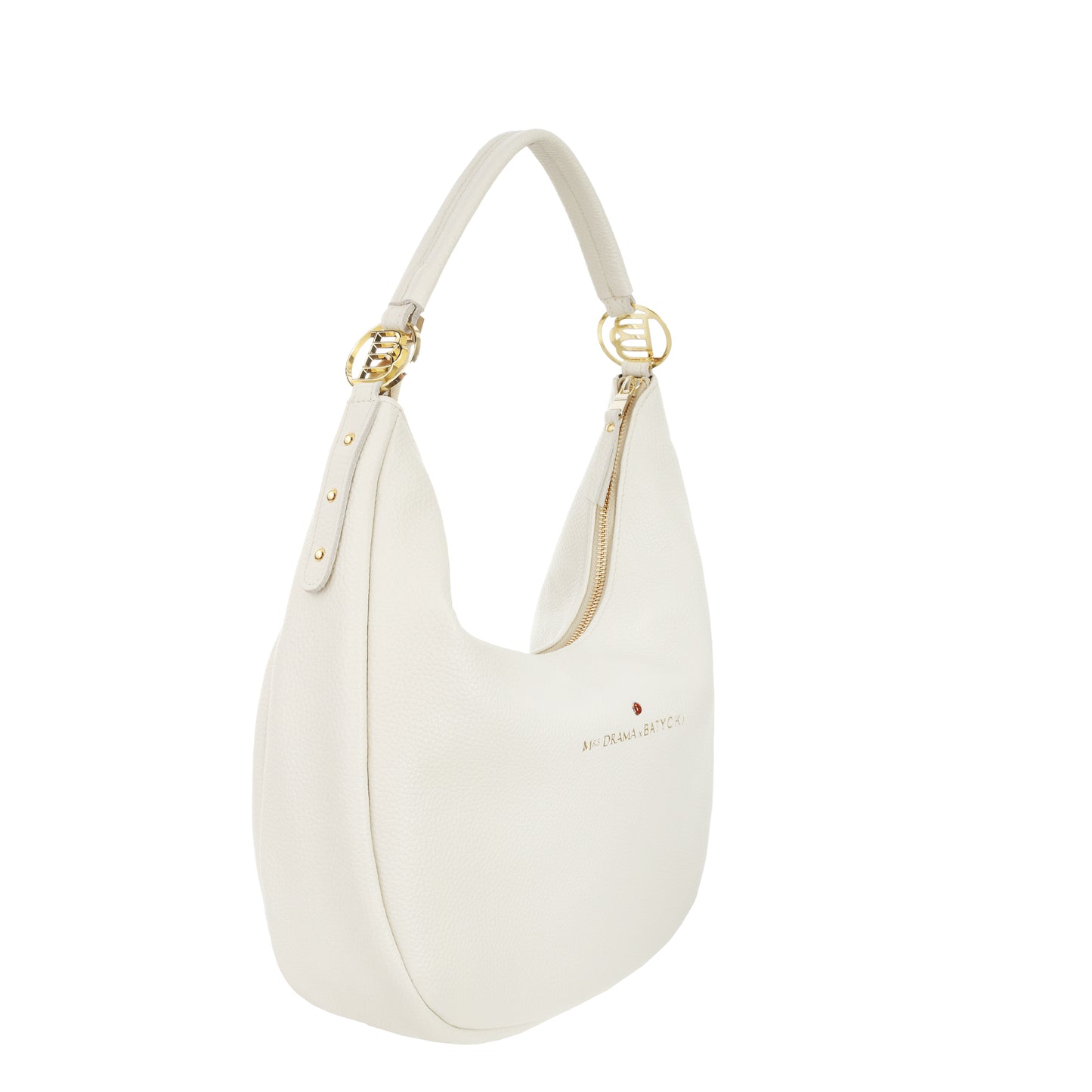 Women's leather bag Five MRS DRAMA x BATYCKI mousse ecru